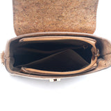 Interior of cork crossbody bag