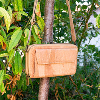 cork crossbody bag in nature