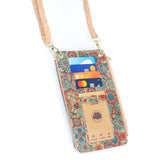 Copy of Cork Floral Patterned Phone Crossbody Wallet （6units）BAGD-20