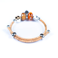 Natural cork bracelet adjustable BR-440-MIX-8