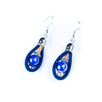blue bead earrings with free shipping