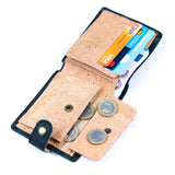 Sleek Bifold Cork Wallet with Snap Button BAG-2778
