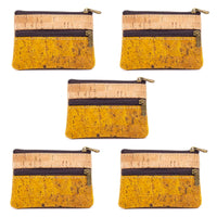 Yellow cork coin purse BAG-814