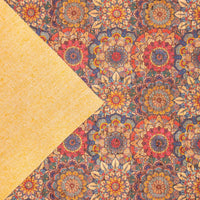 Cork fabric tile with mosaic design COF-289 - CORKADIA