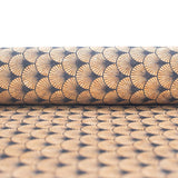 Black Fan Leaf Patterned Cork Fabric Cof-415-A Cork Fabric