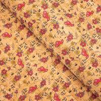 Cork fabric Tile, portuguese cute butterfly flower pattern COF-279 - CORKADIA