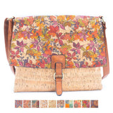 Cork Crossbody Bag with Mosaic and Floral Prints