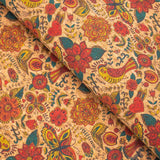 Butterfly and flower Cork fabric COF-306 - CORKADIA