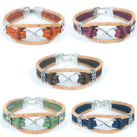 Colored Cork Thread Handmade Cork Bracelet in 5 different colors