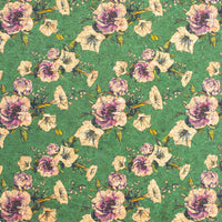 Flower Green Pattern Cork Fabric Cof-351-A Cork Fabric