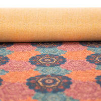 Flower Pattern Cork Fabric Sheet Korkstoff Cof-310