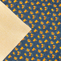 Lemon Print Natural Cork Fabric Cof-178 Cork Fabric