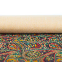 Paisley Pattern Printed Natural Cork Fabric Cof-473 Cork Fabric
