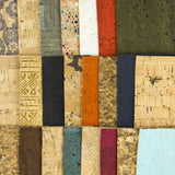 Cork fabric sample random 6cm X 9cm -10 pieces - CORKADIA
