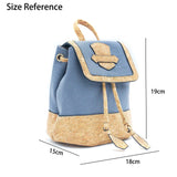 Azure Cork and Cotton Backpack BAG-2078-A