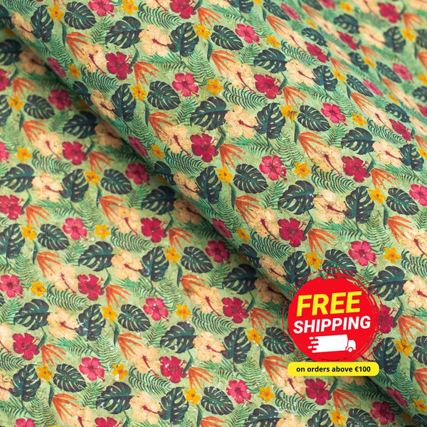 Tropic Florals Cork Fabric Cof-311-A Cork Fabric