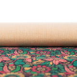 Vibrant Floral Patterned Cork Fabric Cof-485 Cork Fabric