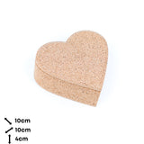 Eco-Friendly Treasure Chest: Heart-Shaped Cork Keepsake Box