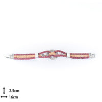Natural red woven cork thread handmade bracelet BR-007-5