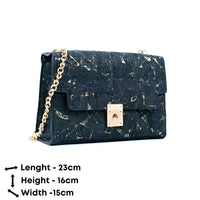 Cork Crossbody Bag with Gold Chain and Clasp BAG-2281
