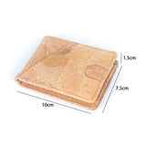 dimensions of natural coloured cork wallet
